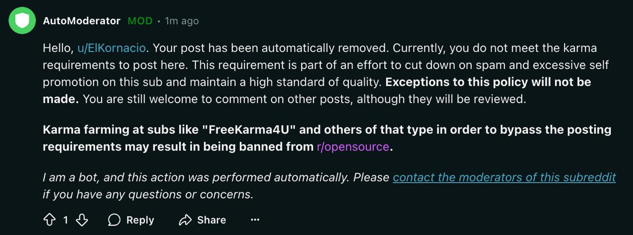 отсутствие опыта работы и кармы image preview